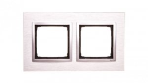Simon 54 Nature Ramka podwójna metal INOX KLASYCZNY DRN2/77