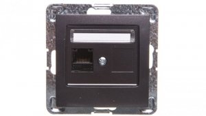 IMPRESJA Gniazdo komputerowe pojedyncze RJ45 kat.5e MMC antracyt GPK-1Y/K/m/50