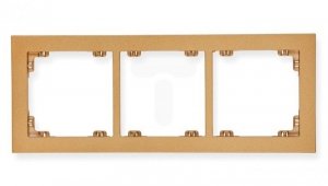 DECO Ramka potrójna złoty metalik 8DR-3