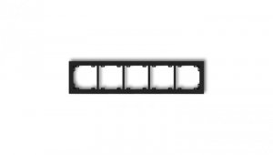 DECO Ramka pięciokrotna czarny mat 12DR-5
