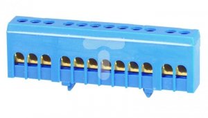 N12H kolor niebieski 12x16mm2 Listwa zaciskowa neutralna IP20 MAD1012N15