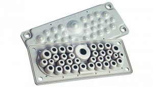 MC35/37 IP67 RAL 7035 kolor szary Przepust wielootworowy z kompletem pinów MBA1F37L11