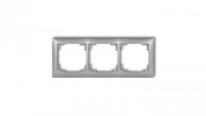DECO Ramka uniwersalna potrójna z tworzywa DECO Soft srebrny metalik 7DRSO-3