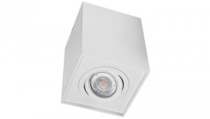 Oprawa sufitowa natynkowa INDI Gu10 230V sand white / biała piaskowana 97x97x124