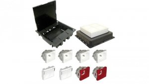 EFAPEL FLOOR BOX puszka podłogowa do podłóg wylewanych 4x gniazdo 230V z/u + 2x gniazdo DATA z/u + 4x gniazdo RJ45 kat. 6 UTP ni