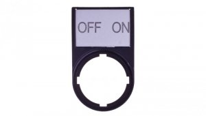 Tabliczka opisowa OFF-ON 50x30mm czarna prostokątna M22S-ST-GB10 216499