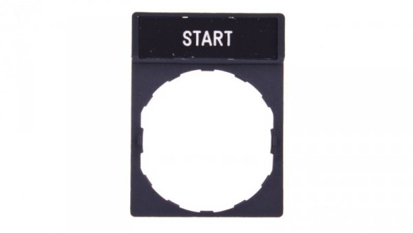 Szyld opisowy 30x40mm z etykietą 8x27mm START ZBY2303