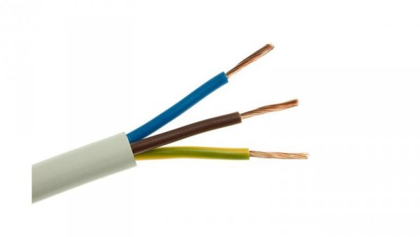 Przewód warsztatowy H05VV-F (OWY) 3x2,5 żo biały /50m/