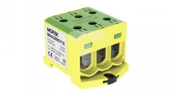 Złączka OTL95-3 kolor żółto-zielony 3xAl/Cu 6-95mm2 1000V AC / 1500V DC Zacisk uniwersalny MAA3095Y10