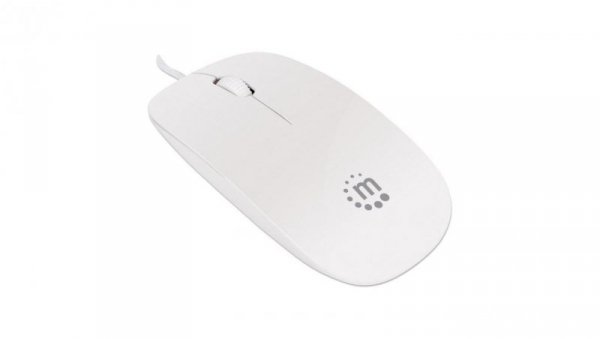 Mysz Optyczna USB 1000dpi SuperSlim Biała Manhattan