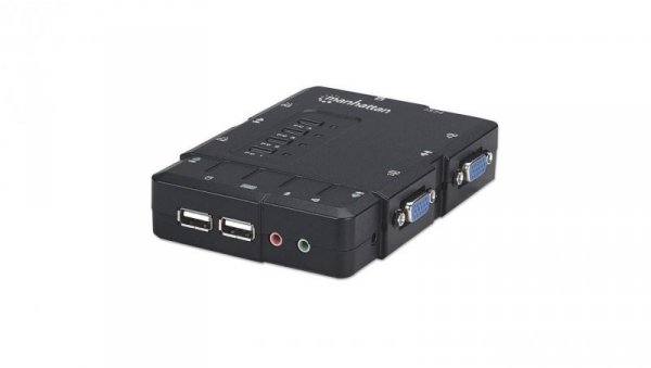 Przełącznik KVM VGA/USB 4x1 4-Portowy z Audio/Mic