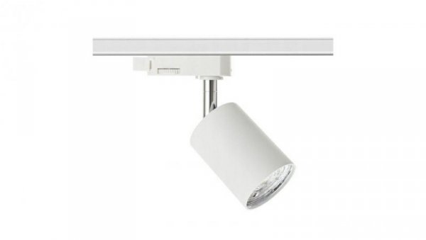 Lampa SIENA-Track-ALU-W/S-3F biała ze srebrnym przegubem 1xgu10 LUXsystem-3F (na szynę trzyfazową)
