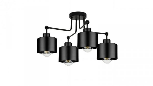 Lampa LOFT ABI P2 czarna 4xE27 plafon