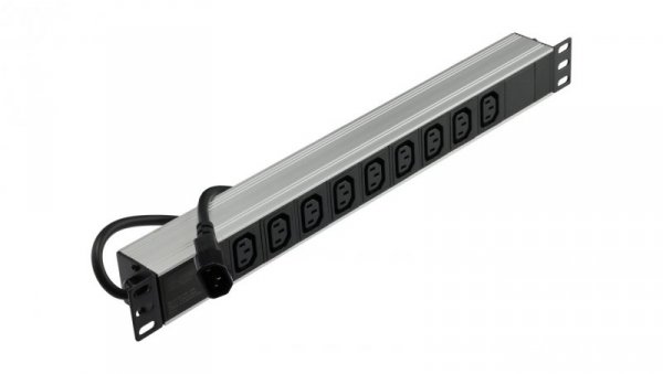 Listwa zasilająca RACK 19 cali 1U 9 gniazd C13 z wtykiem C14 NEKU /1,8m/