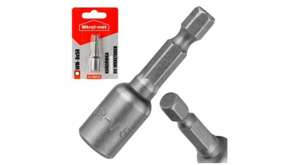 Bit końcówka do wkrętarki pod łeb sześciokątny 8mm x 50mm z magnesem SW-8