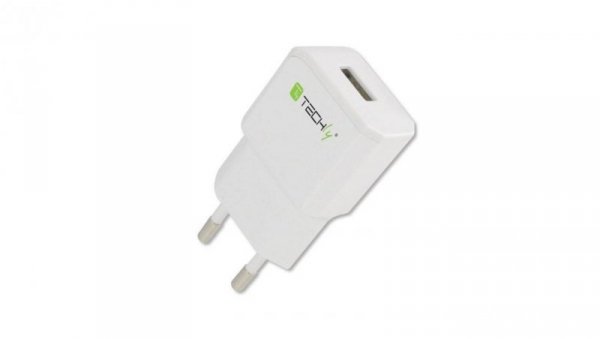 Sieciowa Ładowarka USB 5V 2.1A Slim Biała IPW-USB-21EC