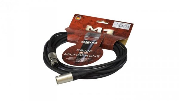 KLOTZ M1 Kabel mikrofonowy przedłużacz XLR (wtyk / gniazdo) 5m