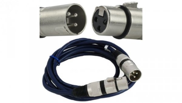 VITALCO MK06 Kabel mikrofonowy przedłużacz XLR (wtyk / gniazdo) 3m
