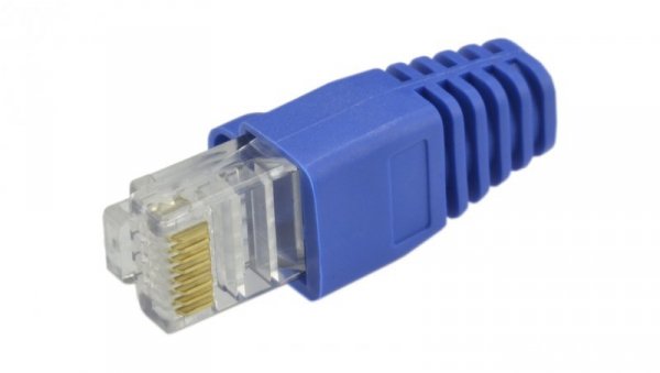 Gumowa osłonka wtyku RJ45 niebieska WORECZEK 100szt.