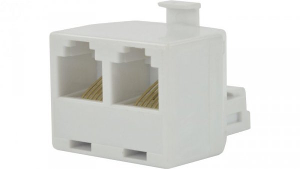 Rozdzielacz telefoniczny RJ12 6P6C 1 wtyk / 2 gniazda kat.3C