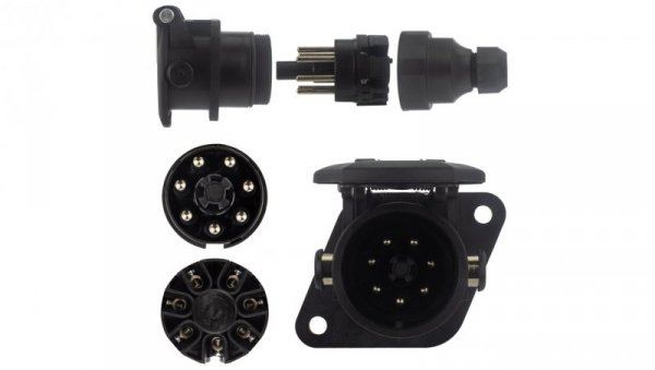 Gniazdo naczepowe do systemu EBS/ABS 7-pin 24V skręcane