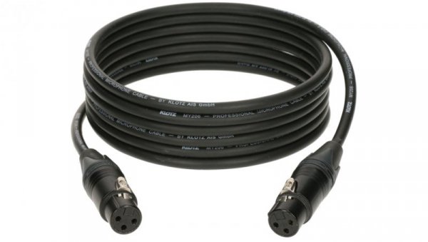 KLOTZ Kabel mikrofonowy adapter XLR 3-pin (gniazdo / gniazdo) na złączach Neutrik 2m