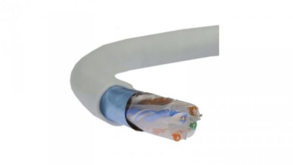 Kabel FTP kat.6 F/UTP 4x2x0,57 Dca jasnoszary LSOH Alantec /500m/