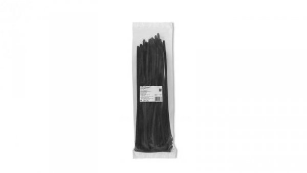 Qoltec Opaski zaciskowe wielorazowe/trytki 7.2*350mm Nylon66 UV Czarne