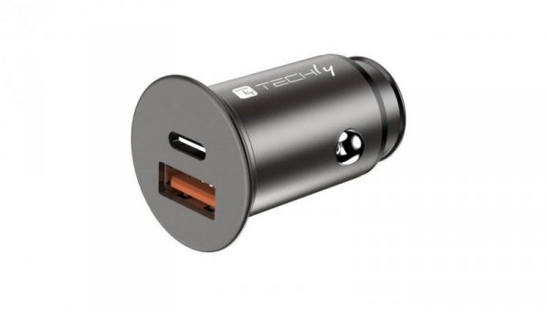 Samochodowa Szybka Mini Ładowarka USB-C/A 38W 3A 5-12V