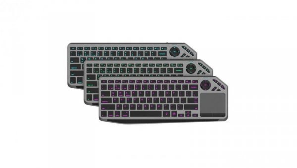 Bezprzewodowa Klawiatura Dualna BT/RF Touchpad LED RGB