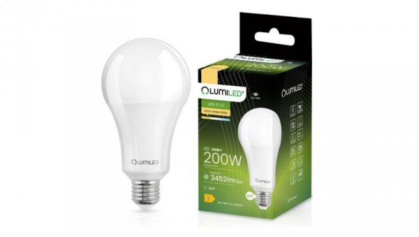 Żarówka LED E27 A80 24W = 200W 3452lm 3000K Ciepła 260 CCD LUMILED