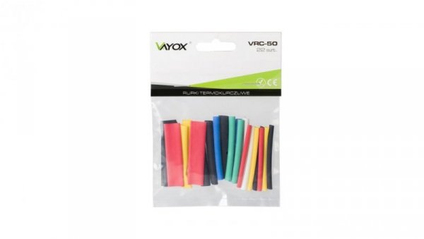 Rurki termokurczliwe 22 szt. 50mm VRC-50 Vayox