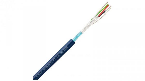 Kabel transmisyjny BiTsensor PE-PVC Eca do transmisji danych zewnętrzny do ziemi 2x2x0,34mm2 niebieski Bitner 300m