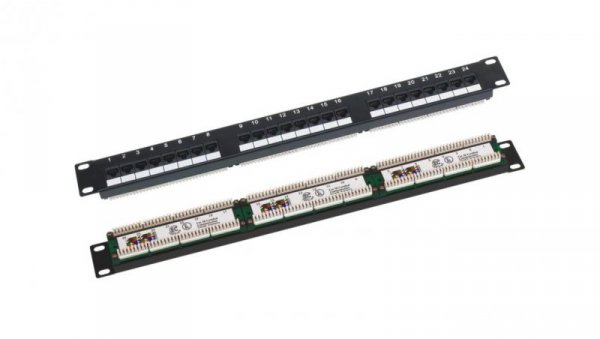 Patch panel 1U/19 cali UTP nieekranowany 24 porty kat. 5E złącza LSA Q-LANTEC - Q-LANTEC