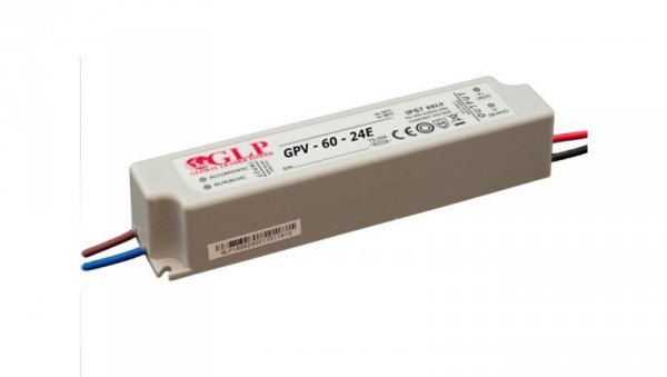GPV-60-24E Zasilacz impulsowy do LED 60W 24V/2.5A IP67 hermetyczny