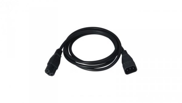 Przedłużacz serwerowy kabel zasilający (230V 10A) do komputerów, serwerów i zasilaczy UPS złącza IEC320 (C14) - IEC320 (C15) cza