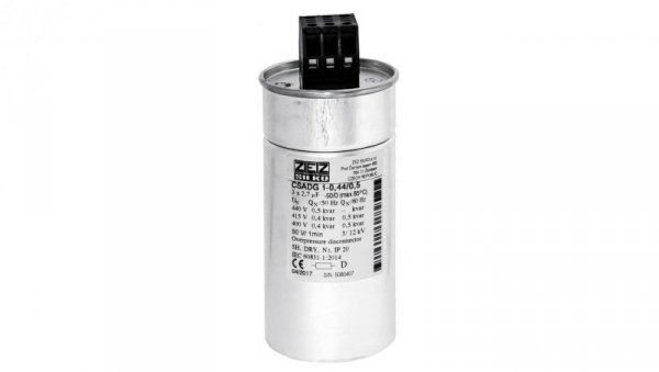 Kondensator 0,5kvar 440V Cn=3x2,74µF In=3x0,66A