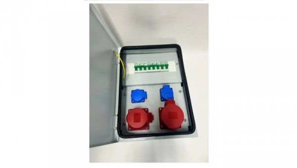 IP54 CEE 32A 16A 2x230V Rozdzielnica ścienna metalowa 94V-3