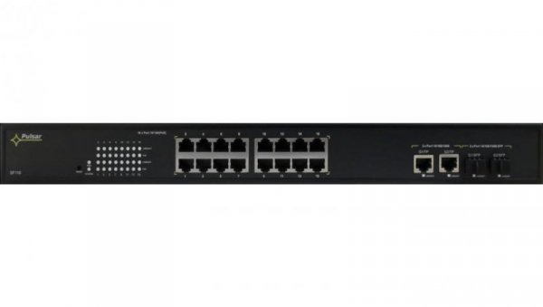 SWITCH POE PULSAR SF116 16-PORTÓW (16xPoE + 2xUPLINK/2xSFP UPLINK)