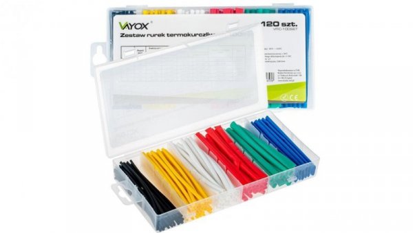 Rurki termokurczliwe 120 szt. 100mm 1,5-10mm VRC-120SET Vayox