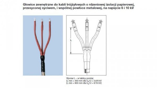 Głowica kablowa bez końcówek GUST-12/150-240/800 - TE Raychem