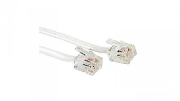 Płaski kabel RJ12 6P4C, szary, 15 m