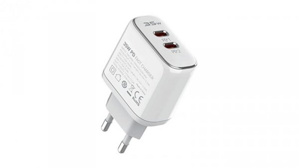 Ładowarka 35W Type-C + Type-C Quick Charge + KABEL LP