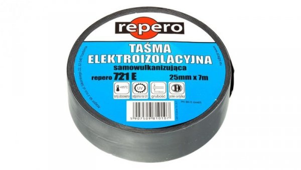 Taśma izolacyjna samowulkanizacyjna 25mm x 7m Repero 721E czarna