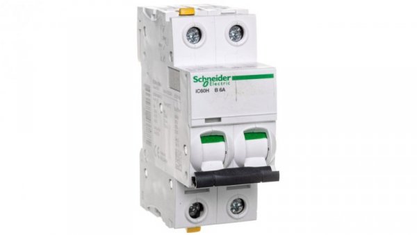 Wyłącznik nadprądowy 2P B 6A 10kA AC iC60H-B6-2 A9F06206
