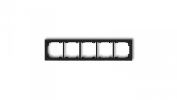 DECO Ramka pięciokrotna czarny mat 12DR-5