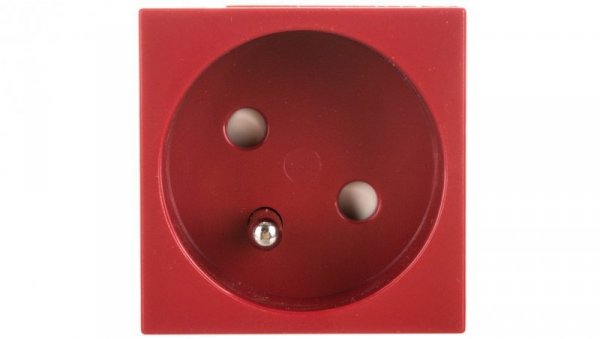 tehalit.GB-EG Gniazdo z/u 33st. pojedyncze 45x45mm bezhalogenowe czerwone EER1333020
