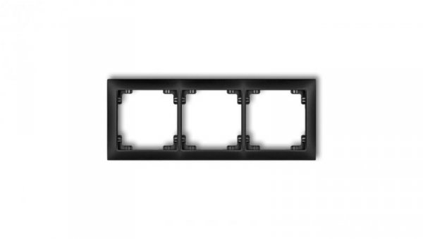 DECO Ramka uniwersalna potrójna z tworzywa DECO Soft czarny mat 12DRSO-3