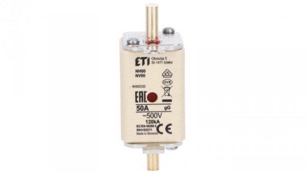 Wkładka bezpiecznikowa NH00 50A gG 500V 004182211 /3szt./
