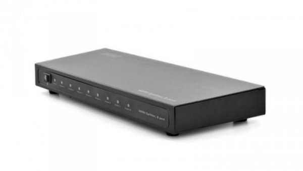 Rozdzielacz/Splitter HDMI 8-portowy 1080p 60Hz FHD 3D HDCP 1.2 audio DS-43302